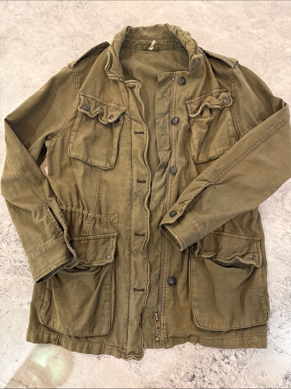 Free People Olive Utility Field Jacket